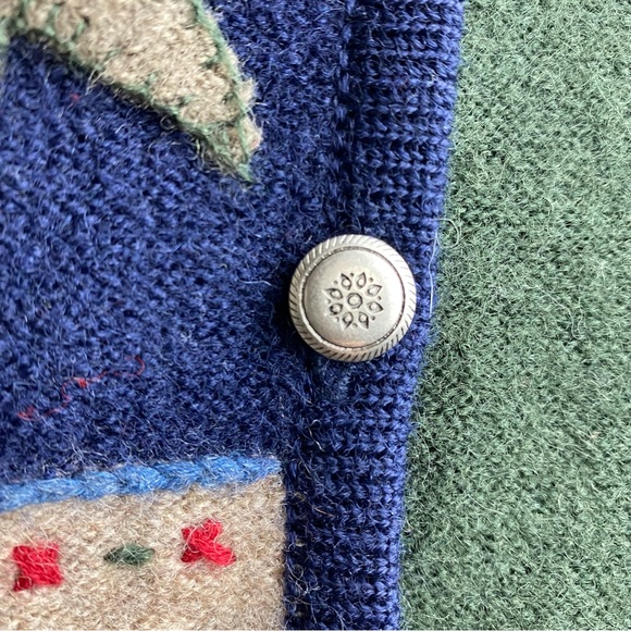 Woolrich Christmas Vest Wool Women’s Sz Medium Patchwork Country Primitive - Picture 5 of 8